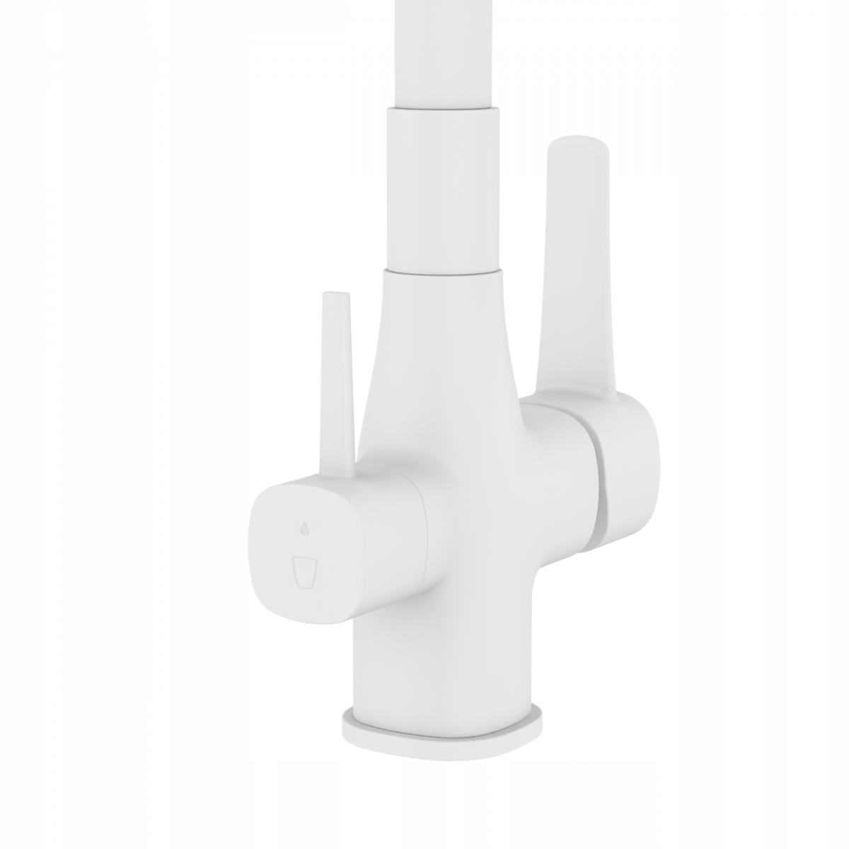 INVENA BATERIA ZLEWOZMYWAKOWA Z FILTREM GLAMOUR INVENA TREND, BIAŁA