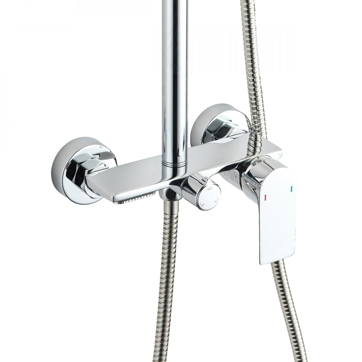 INVENA DESZCZOWNIA Z BATERIĄ NATRYSKOWĄ RIKIA CHROM