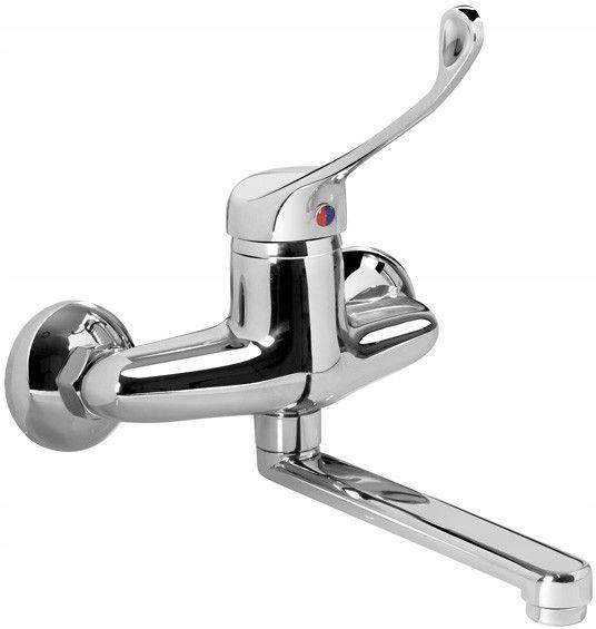 VALVEX Bateria ścienna Medica dwuotworowa z krótką wylewką chrom