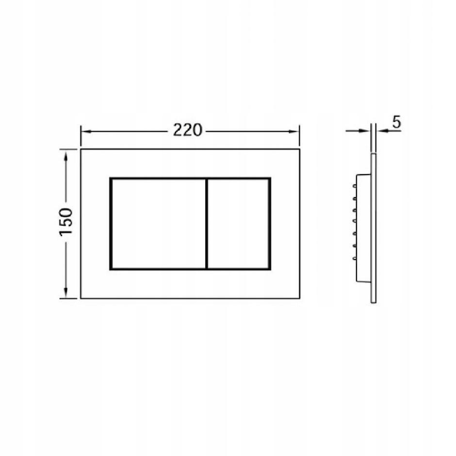 Przycisk spłukujący TECE now do WC tworzywo sztuczne czarny mat