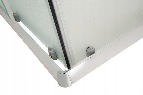 INVENA KABINA NATRYSK. KWADRAT.PARLA 80X80 PROF.CHROM SZKŁO MROŻONE