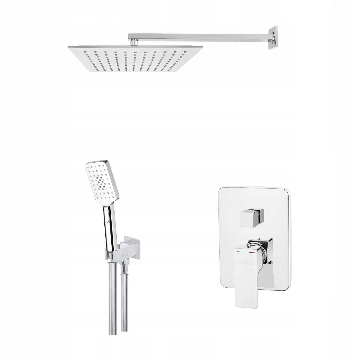 INVENA ZEST PODTYN Z BAT PODTYNK 2F NYKS, KWADR CHROM, ROZETA