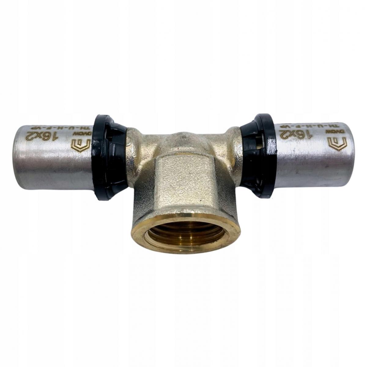 Trójnik PURMO CLEVERFIT, odejście z gwintem wewnetrznym 16x1/2 GWx16