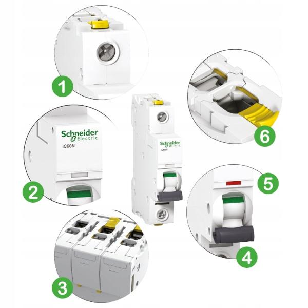 SCHNEIDER ELECTRIC Wyłącznik nadprądowy iC60N-C63-3 C 63A 3-biegunowy