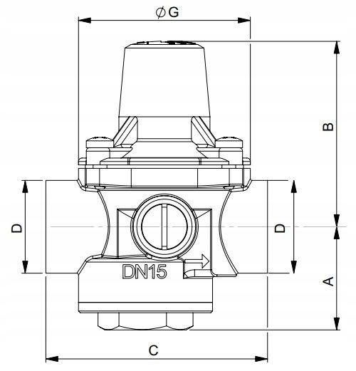 SOCLA Reduktor ciśnienia 3/4 gwint wewnętrzny 1-5,5 BAR TYP 7BIS 48h