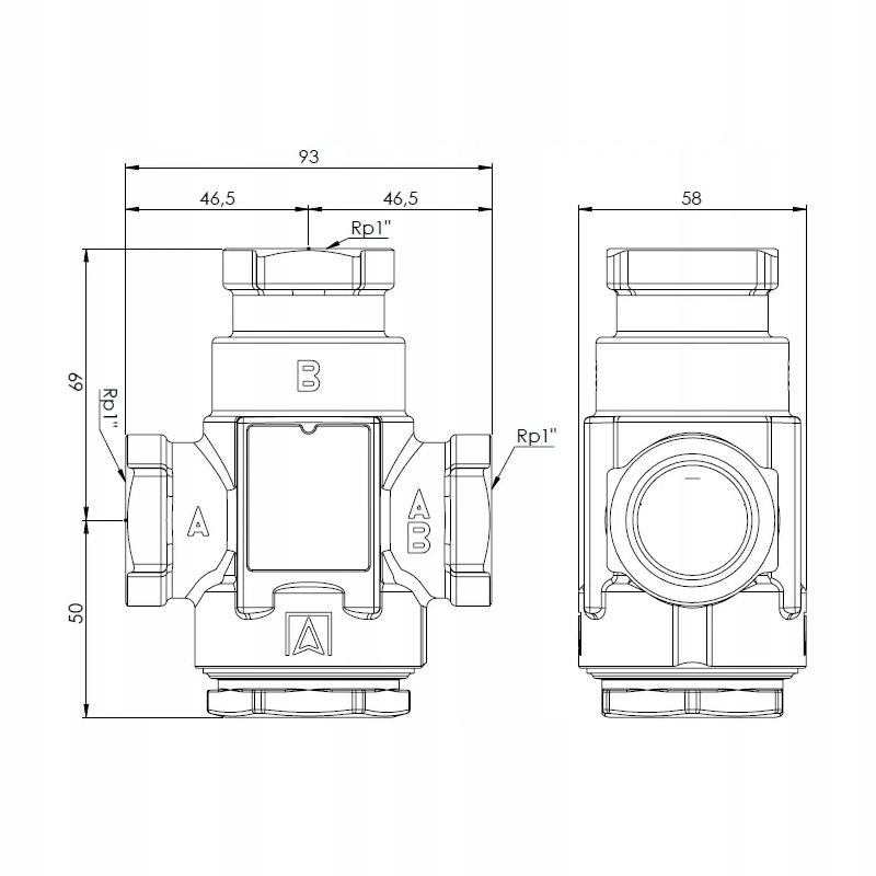 Zawór temperaturowy AFRISO ATV 333 Gw1 45°C 1633310 48h