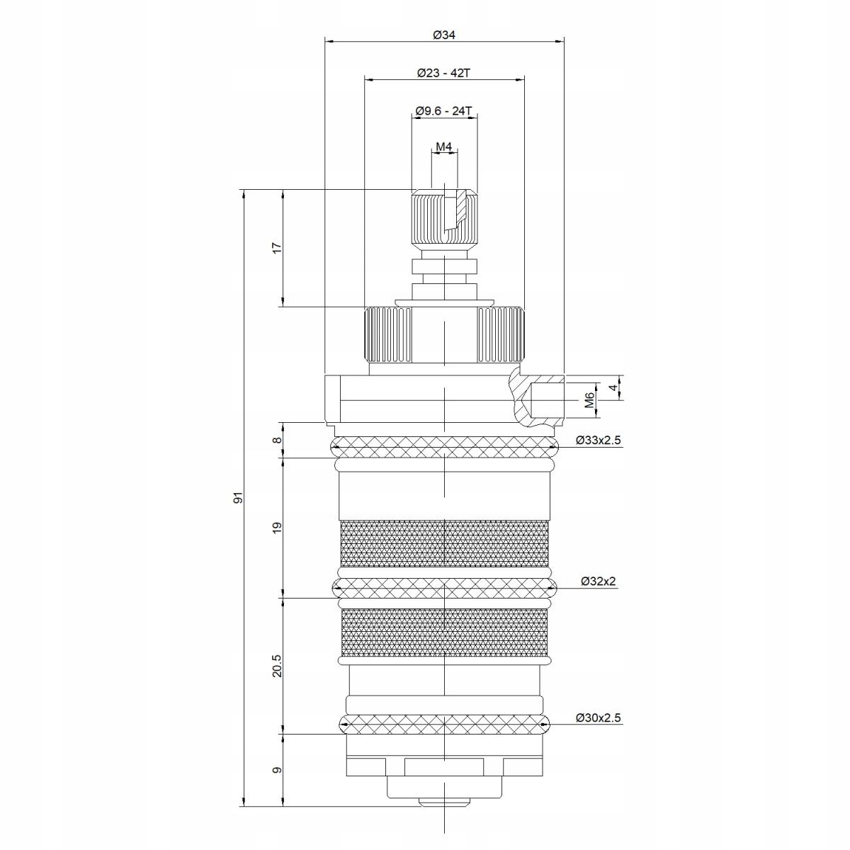 INVENA TERMOSTAT DO PANELI INVENA ORAZ BATERII TERMOSTATYCZNEJ IMOLA EXE