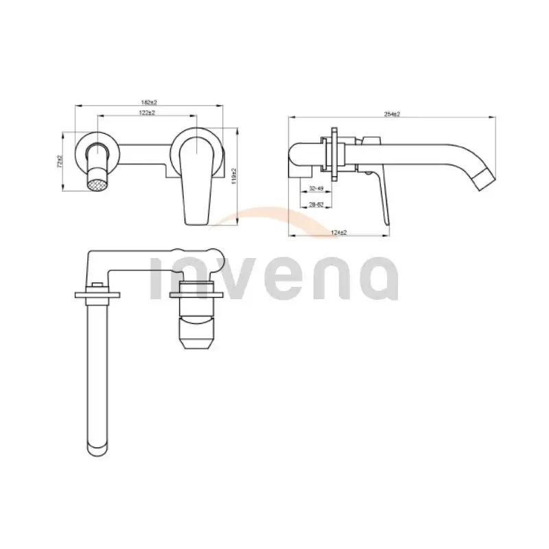 INVENA BATERIA UMYWALKOWA PODTYNKOWA DOKOS CZARNY