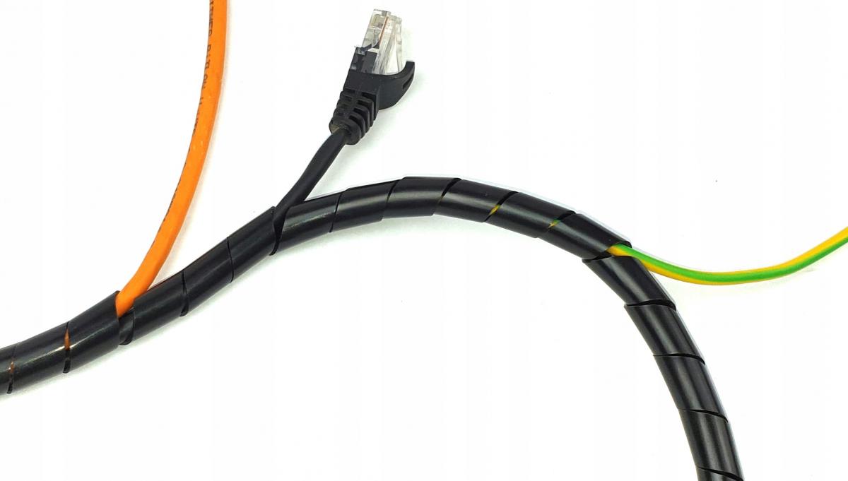 Wąż spiralny GST-20B (średnica wewnętrzna 20mm) czarny, opakowanie 10 metró