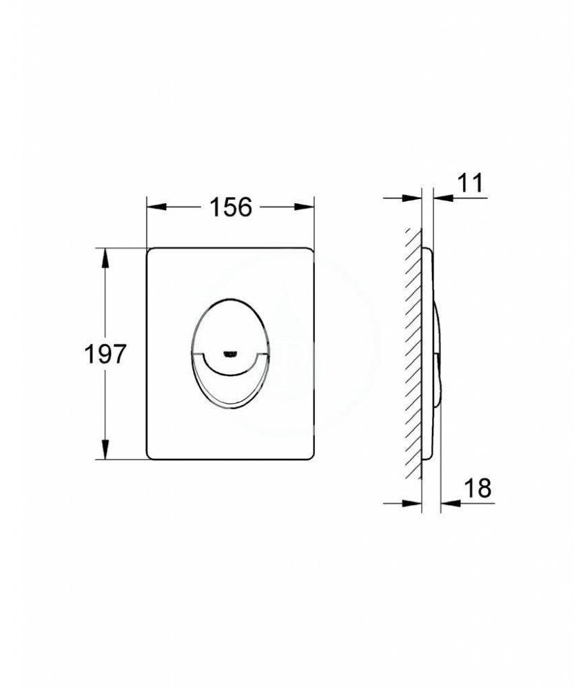 GROHE Płytka WC GROHE Skate Air uruchamiająca chrom
