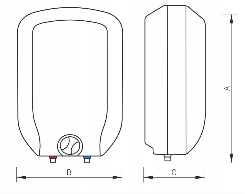 Podgrzewacz elektryczny pojemnościowy nadumywalk 5l 2 kW KOSPEL LUNA INOX