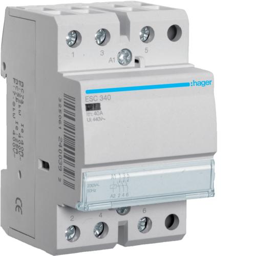 HAGER Stycznik 230VAC 3NO 40A AC-7a