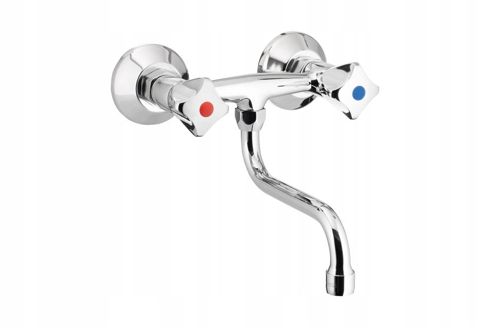 Bateria zlewozmywakowa TRES BM-TRES chrom z obrotową wylewką