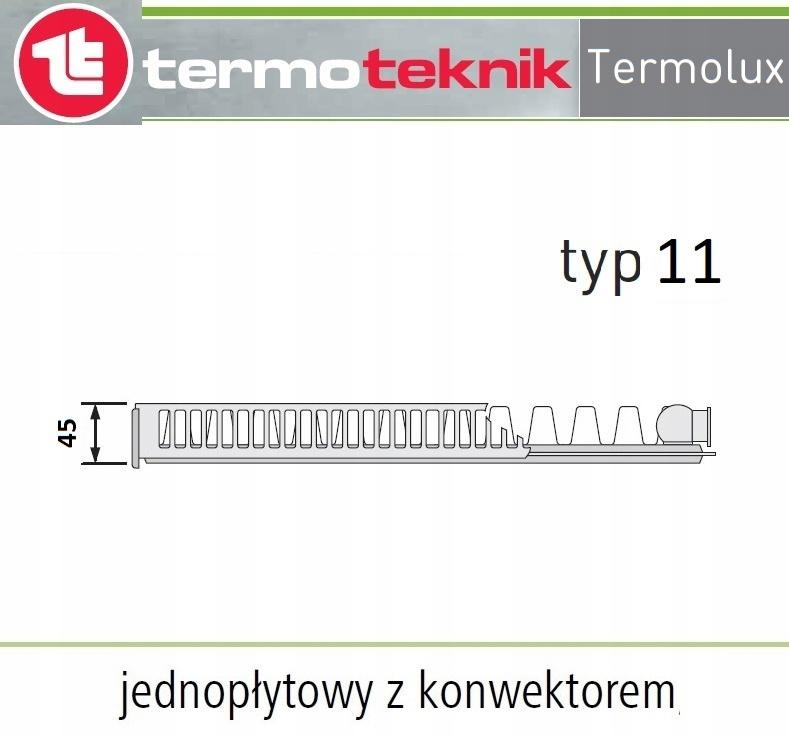 Grzejnik stalowy TERMOTEKNIK V 11 600x400 dolny prawy48h