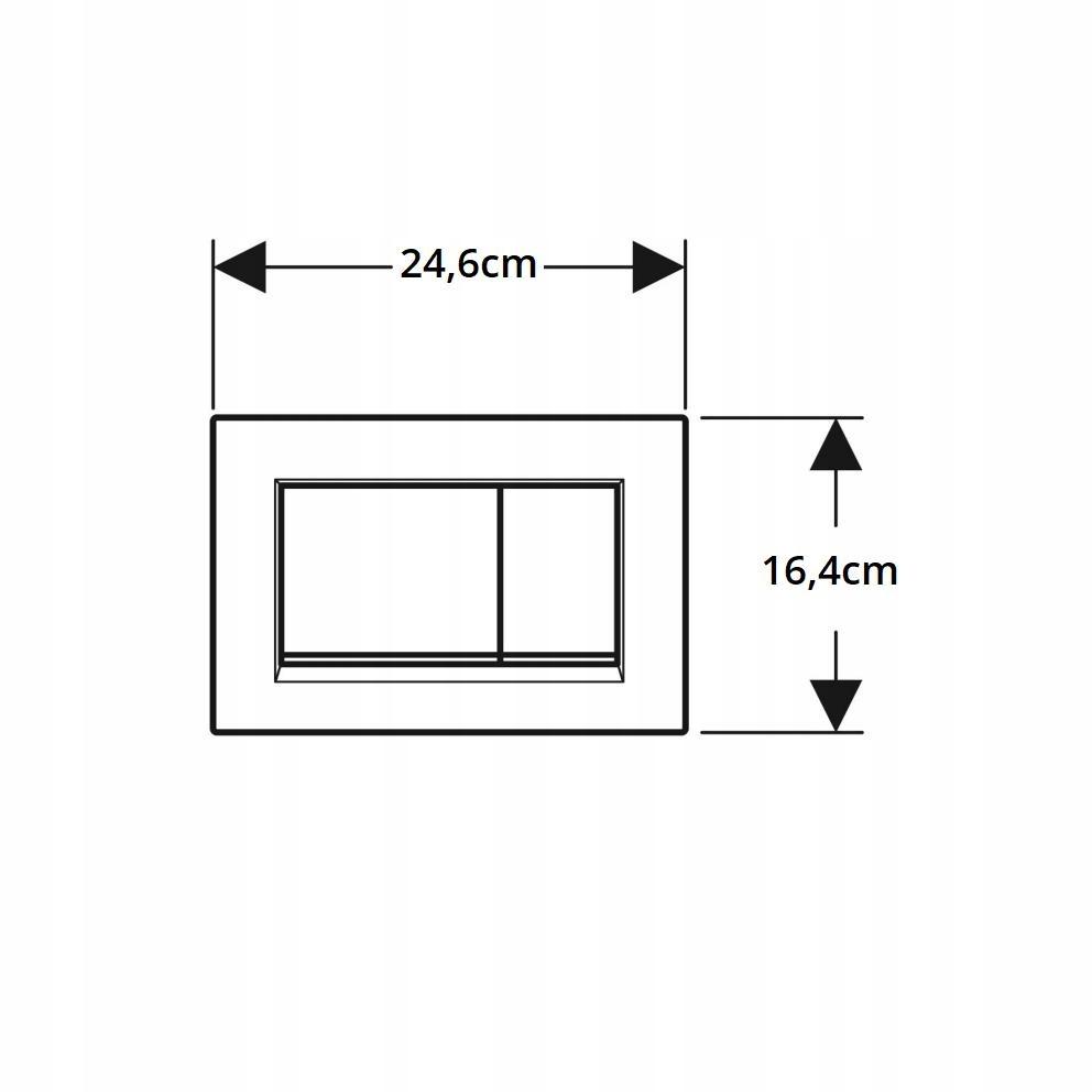 Przycisk uruchamiający GEBERIT Sigma20 ex Sigma30 prostokątny przedni biały