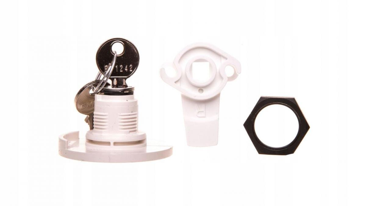 HAGER Zamek cylindryczny nr 1242E, Uuniwersalny do szaf IP44