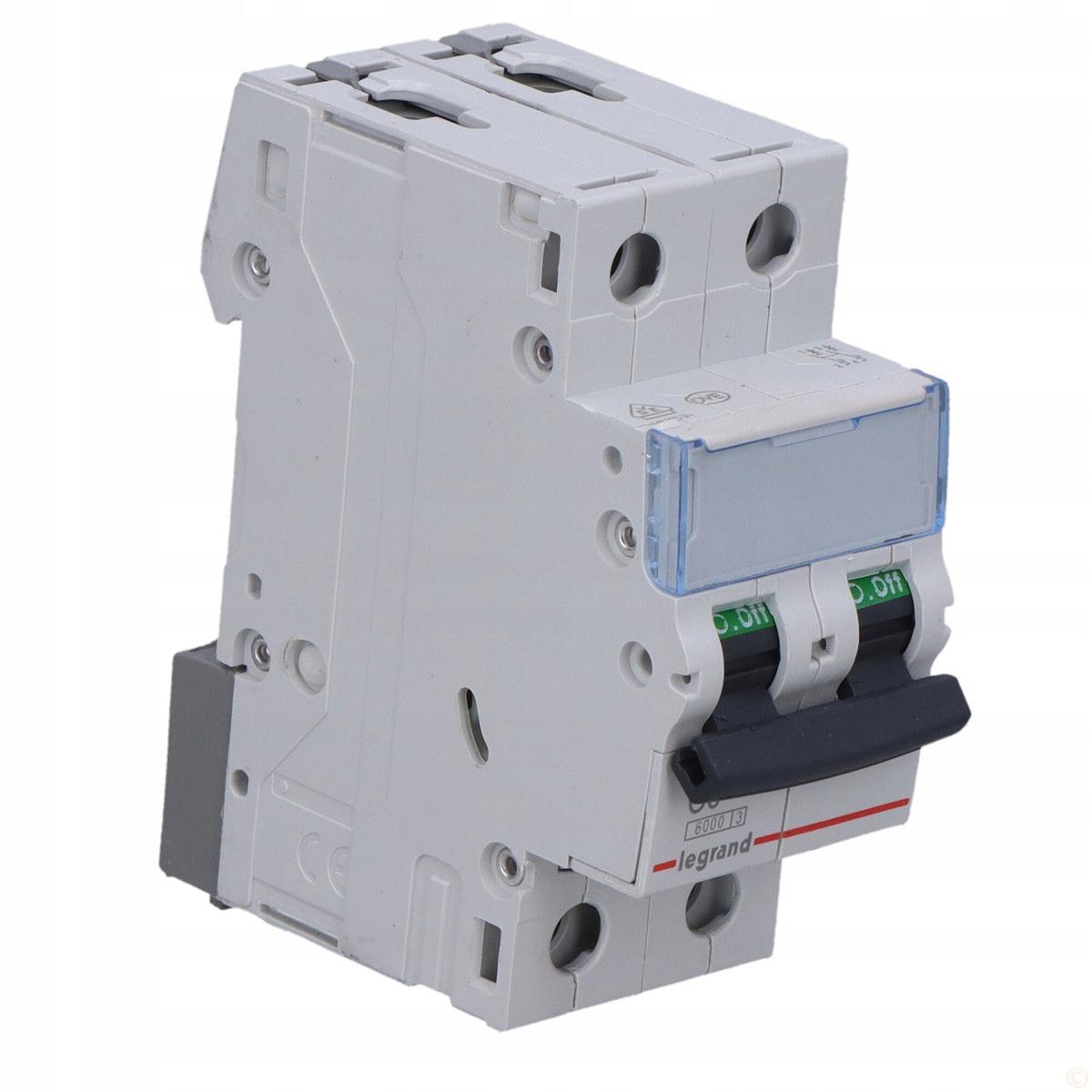 LEGRAND Wyłącznik nadprądowy S 302 2P C 6A 6000A TX3
