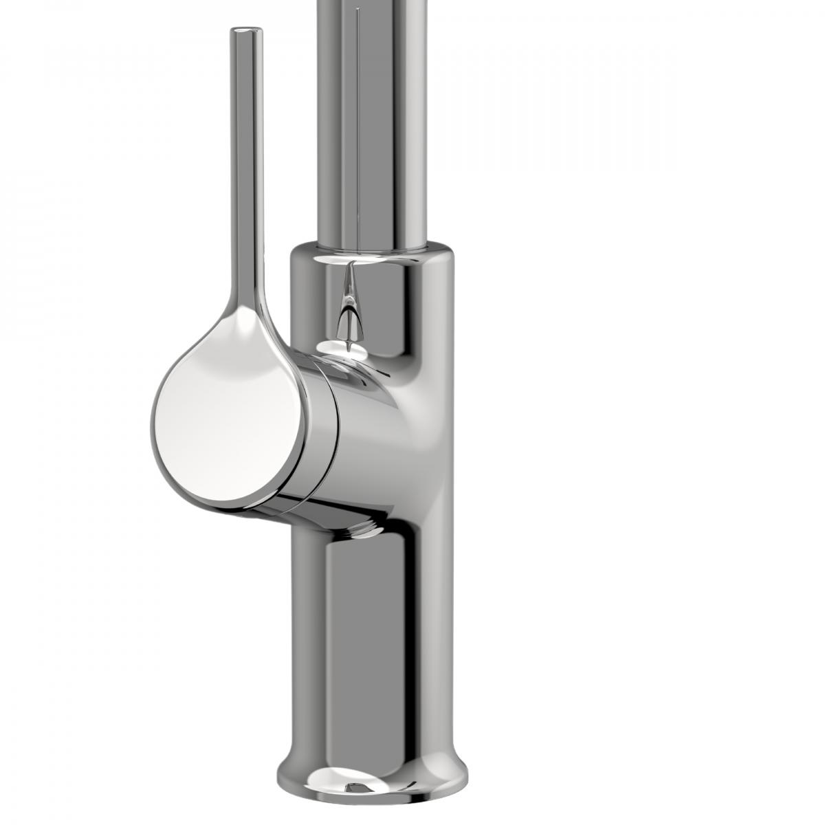 INVENA BATERIA ZLEW FARSALA Z WYCIĄGANĄ 2F WYLEW TYPU L, CHROM INVENA TREND