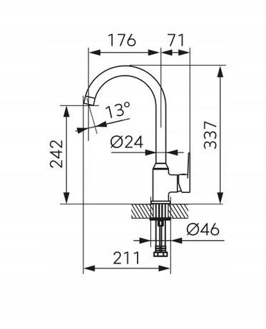 FERRO RITTO BATERIA ZLEWOZMYWAKOWA STOJĄCA, CHR