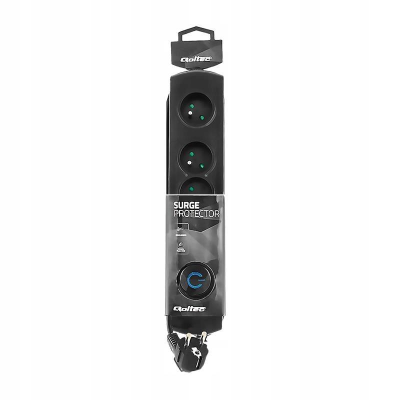 QOLTEC Listwa antyprzepięciowa Quick Switch 4 gniazd 2.5m