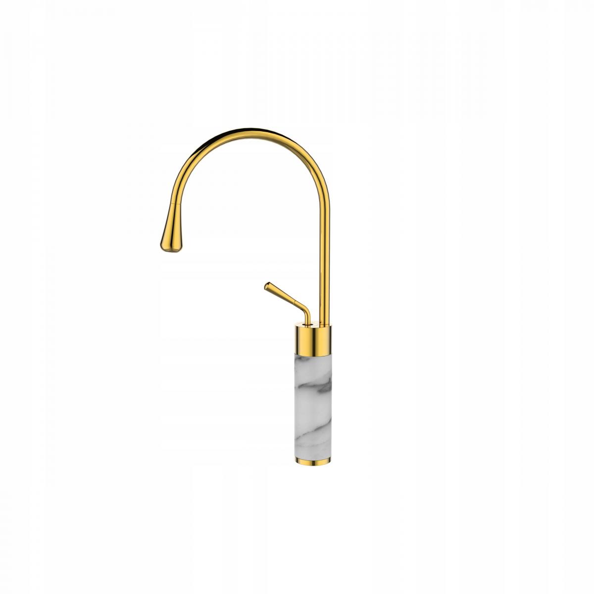 INVENA BATERIA UMYWALKOWA WYSOKA GABRO, INVENA TREND BIAŁY/ZŁOTY