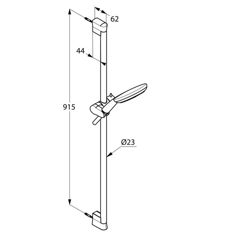 Zestaw prysznicowy KLUDI FRESHLINE 3S chrom