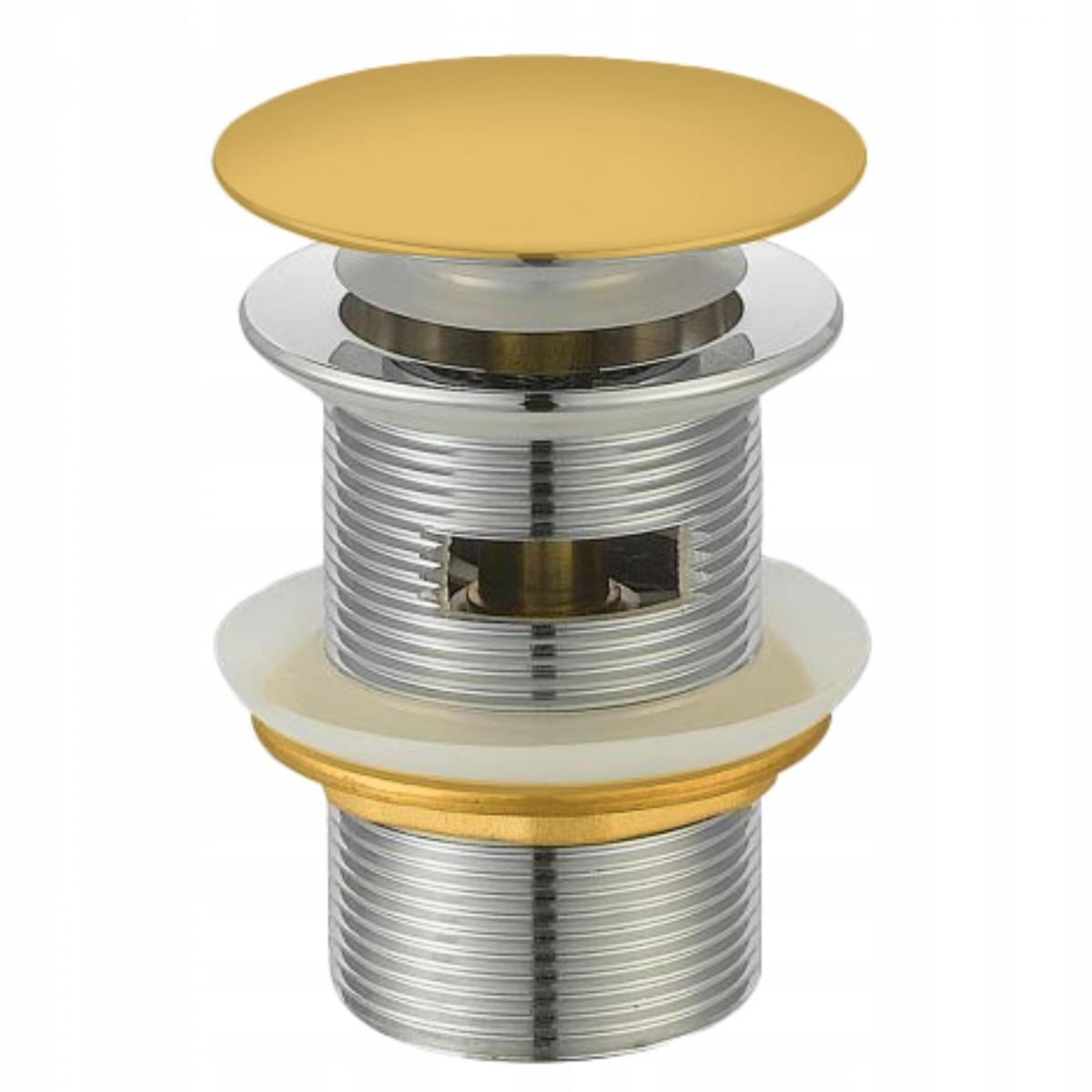 INVENA WANNA WOLNOSTOJĄCA 170 CM LIMNOS Z SYFONEM ZŁOTY