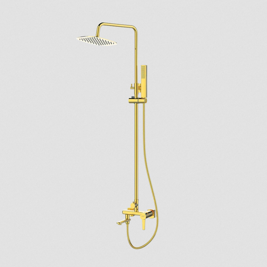 INVENA DESZCZOWNIA Z BATERIĄ WANN-NATR GLAMOUR INVENA TREND ZŁOTA