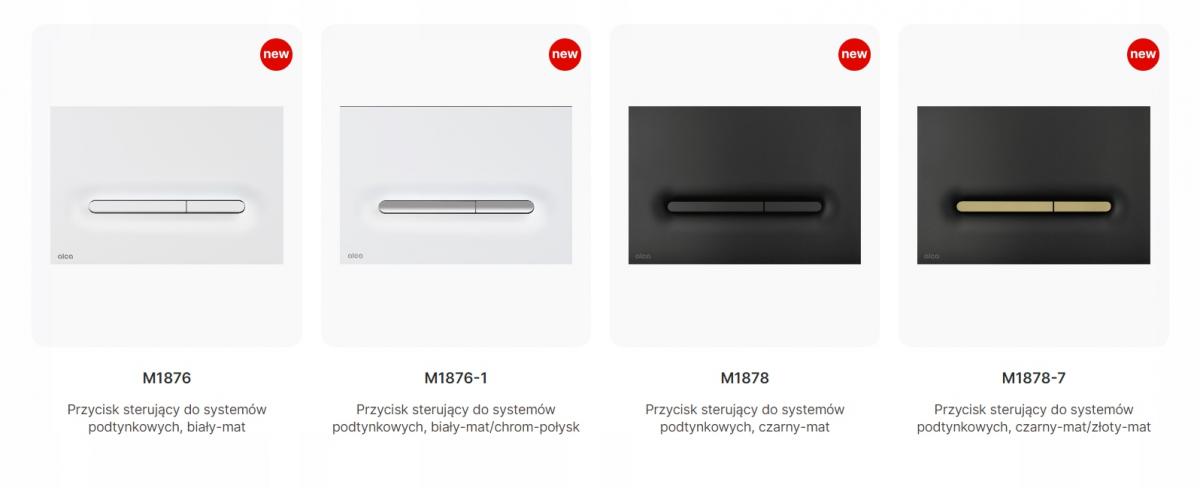 Przycisk sterujący ALCADRAIN THIN do systemów podtynk biały mat prostokąt