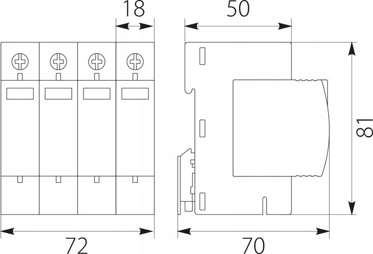 ELEKTRO-PLAST OPATÓWEK Ogranicznik przepięć B+C 4P (T1+T2 AC) BY7-40/4-275