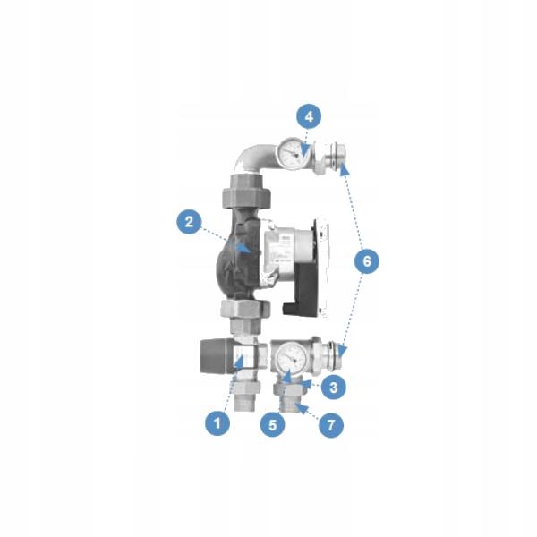 Kan-Therm Grupa pompowa z pompą elektroniczną ATM 363 Kvs 1,6 48h