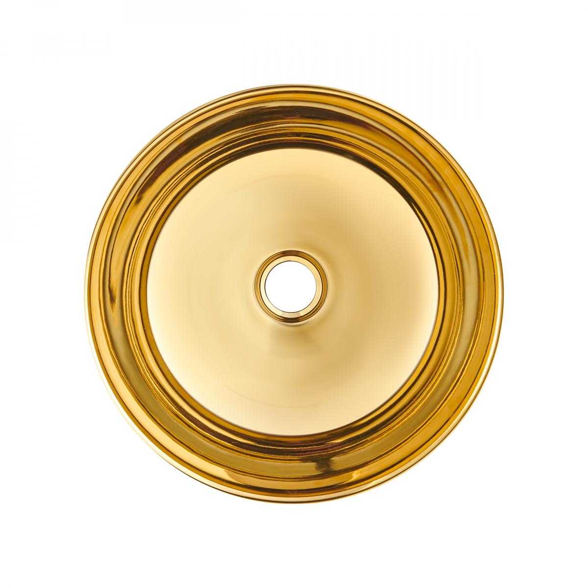 INVENA UMYWALKA NABLATOWA TINOS INVENA TREND, 39,5 CM, ZŁOTA POLYSK