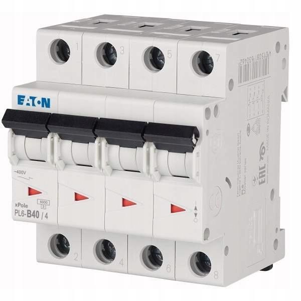 EATON Wyłącznik nadprądowy 6kA PL6-B40/4