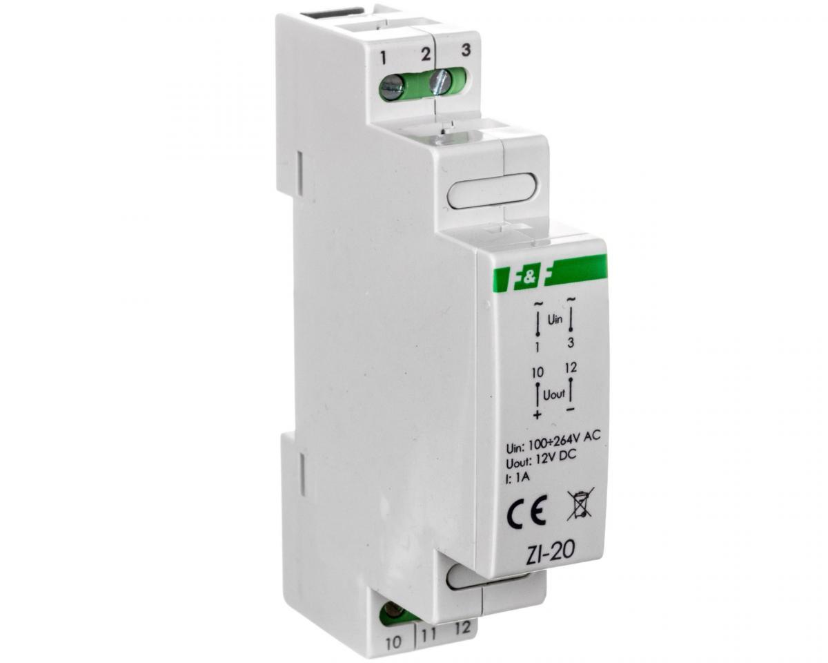 F&F Zasilacz impulsowy zi-20 12v dc 1,0a ZI-20