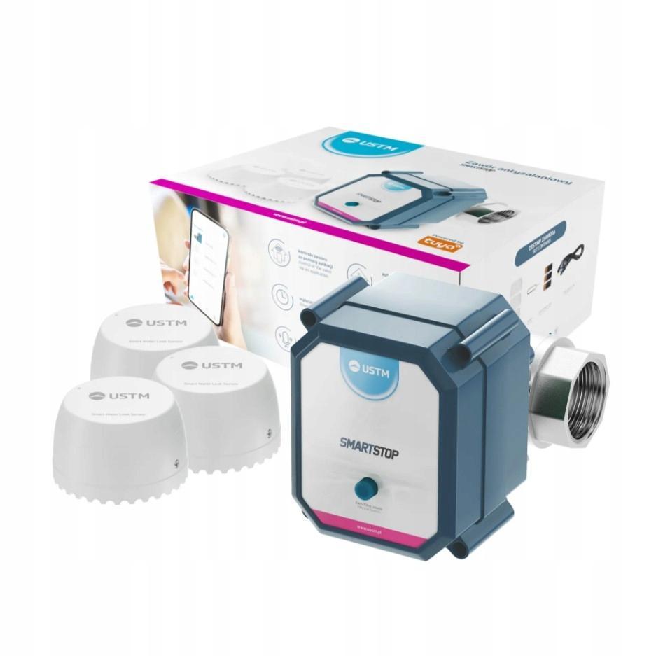 USTM Zawór antyzalaniowy SMARTSTOP 1” z czujkami 3szt