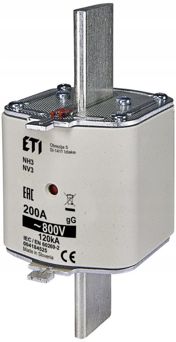 ETI Wkładka topikowa zwłoczna - 800V - KOMBI NH3 gG 160A/800V