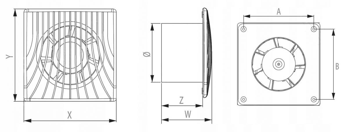 AWENTA Wentylator wyciąg WA120W - włacznik pociągany