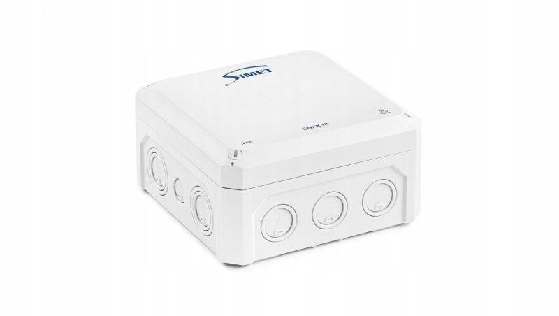 SIMET Puszka instalacyjna naścienna SNFK18, 180x180x9,3 IP66 biały