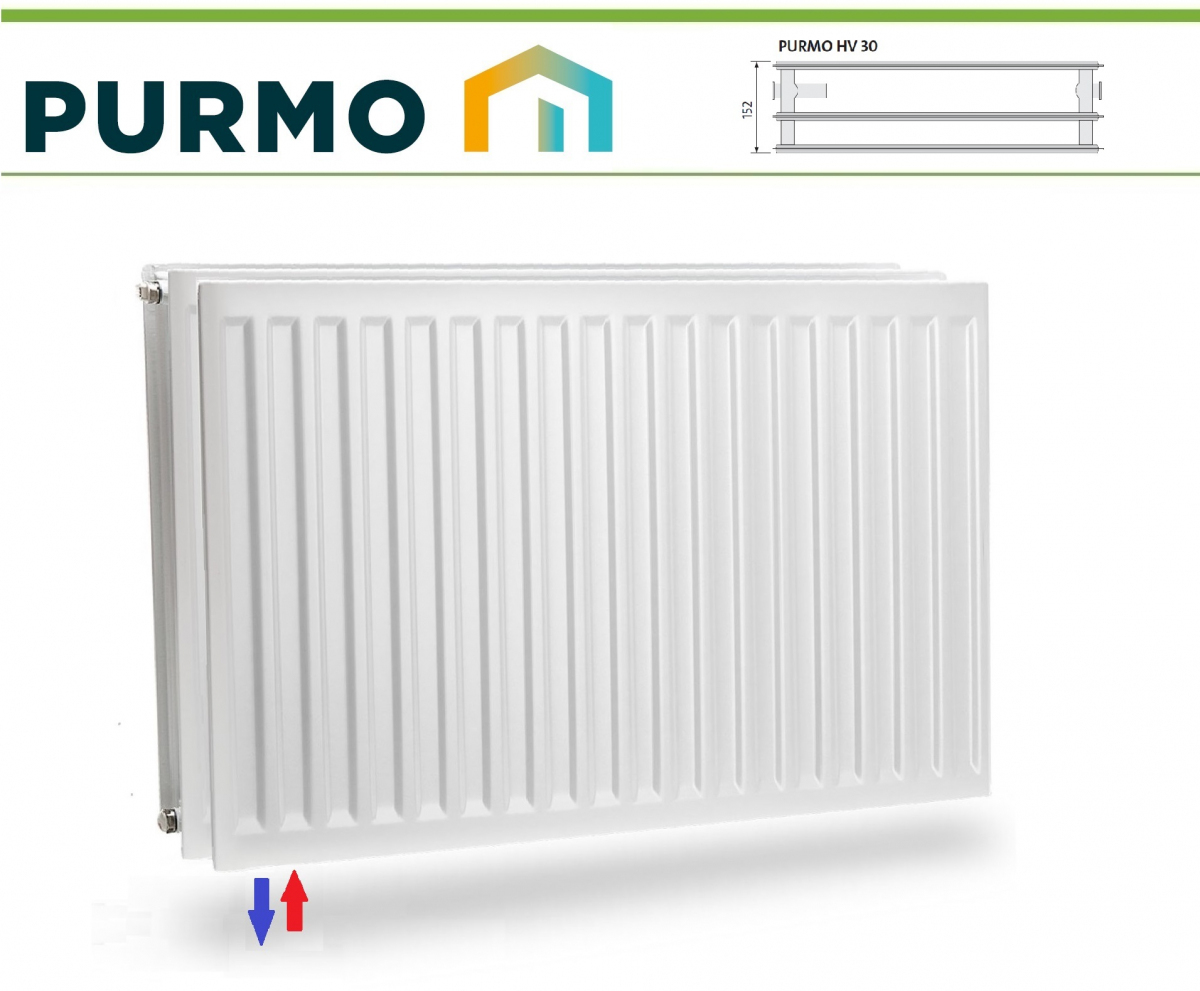 GRZEJNIK PURMO HIGIENICZNY HV30 400x600 V 30 Dolny