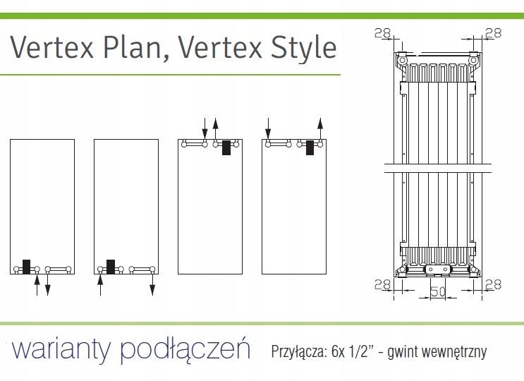 Grzejnik STELRAD VP 22 1600x600 VERTEX PLAN Pionowy 48h