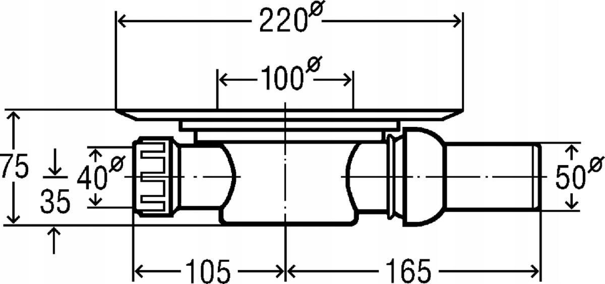 Odpływ łazienkowy VIEGA Advantix 4935.1PL z kołnierzem uszczelniającym