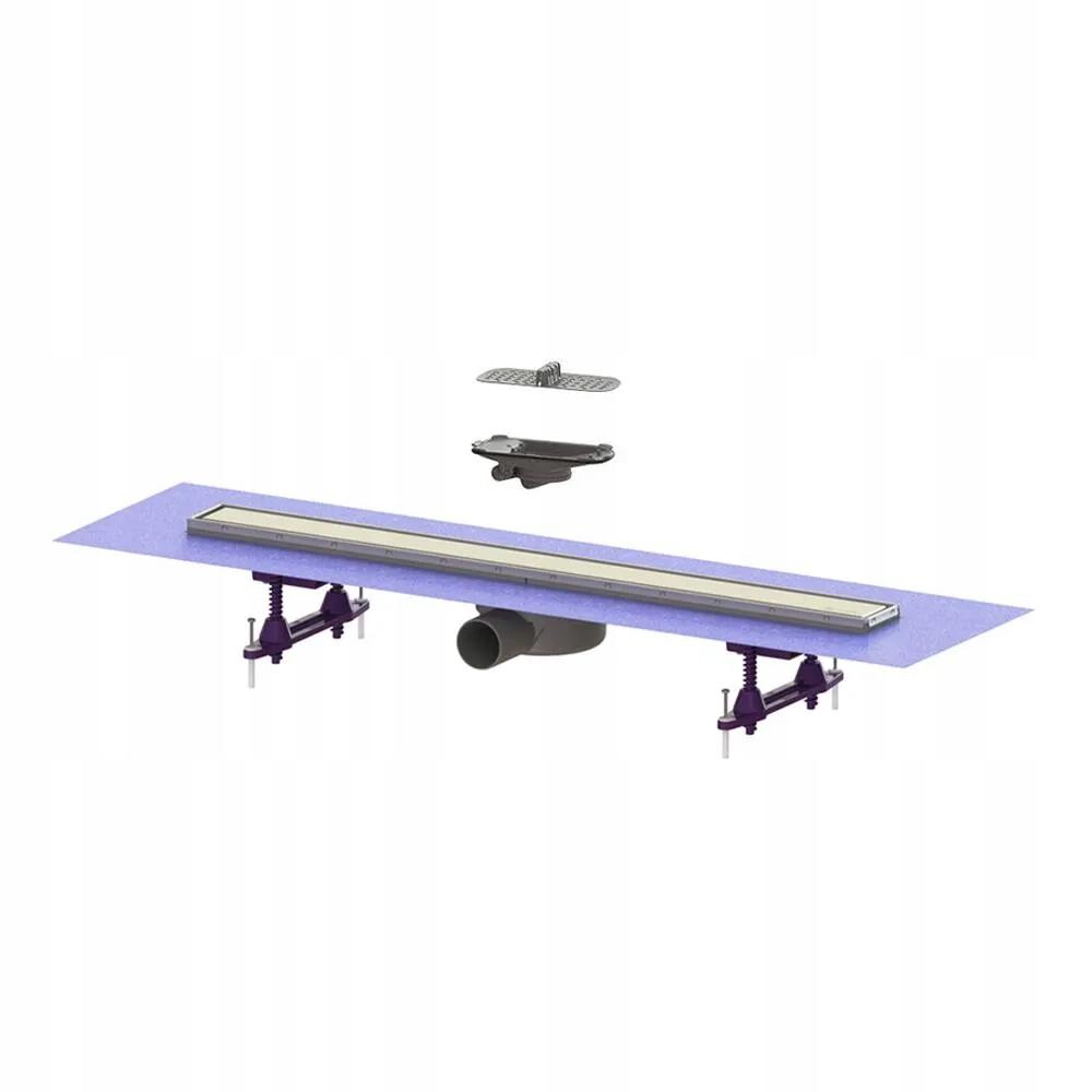Odpływ prysznicowy Linearis Compact L=850mm z sitkiem i syfonem Multistop