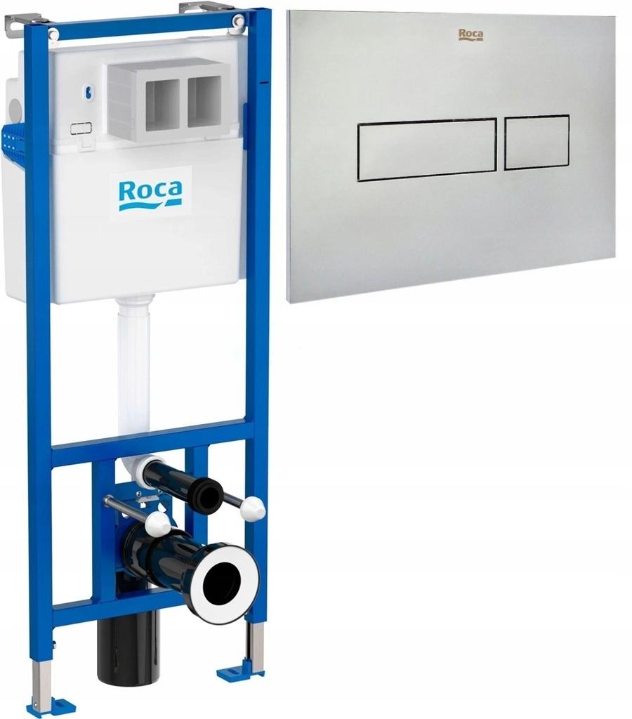 ROCA Zestaw Stelaż podtynkowy DUPLO WC NOVA z przyciskiem PL NV1 chrom