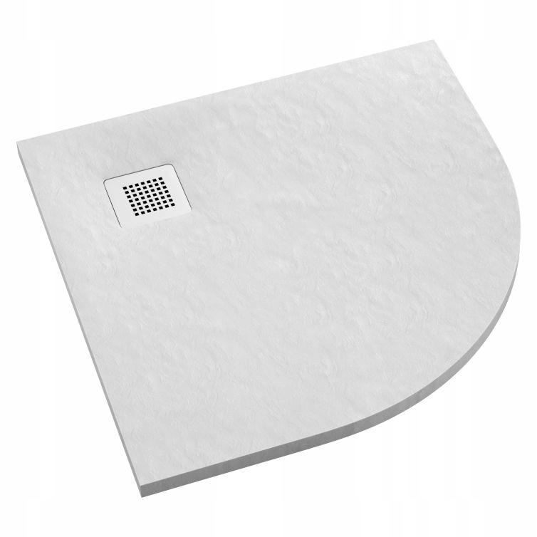 SCHEDPOL Brodzik kompozyt Kalait Stabilsound White Stone 90x90 półokrągły