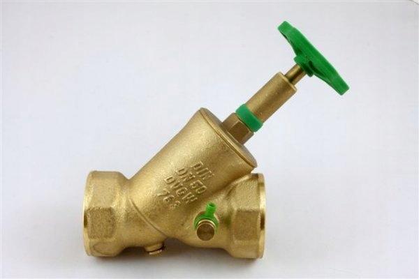 Zawór antyskażeniowy, zwrotny, odcinający skośny mosiężny DN 15