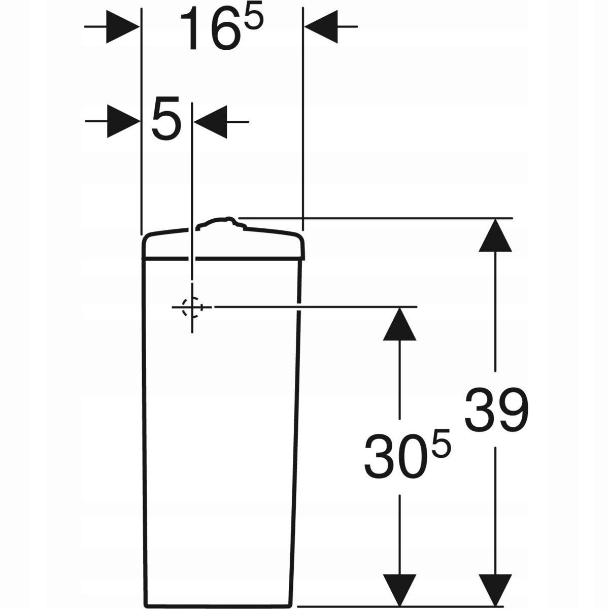 GEBERIT Spłuczka SELNOVA przyłącze wody z boku 500.269.01.1 39cm 48h