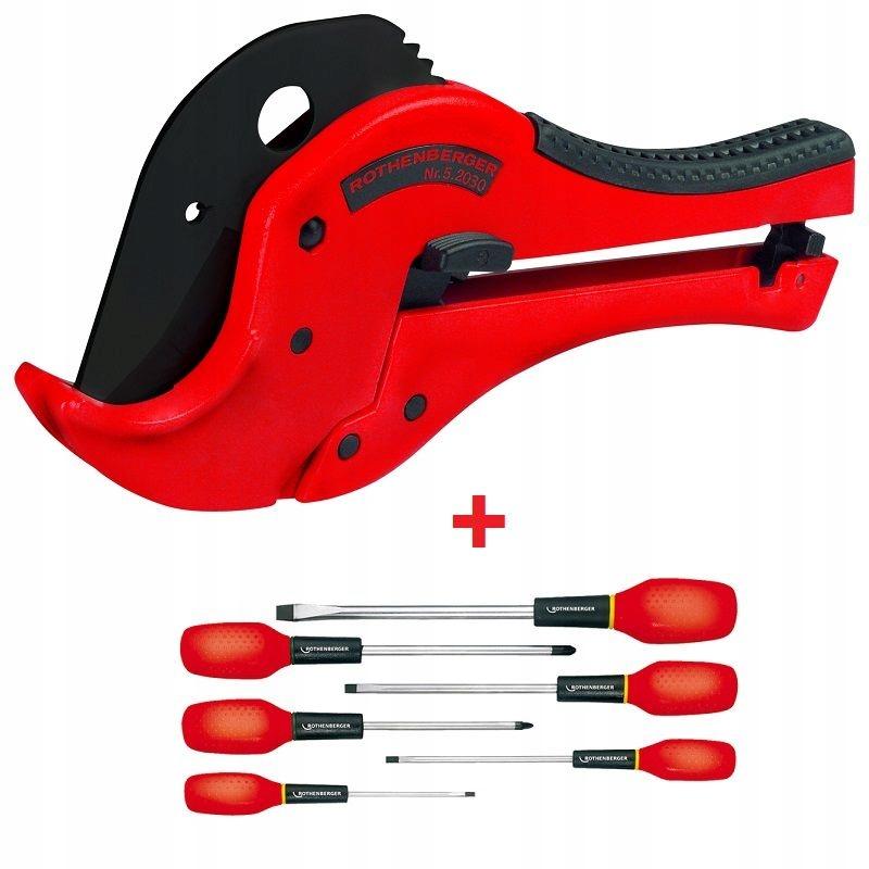 ROTHENBERGER Zestaw nożyce ROCUT TC 63 + wkrętaki EUROLINE
