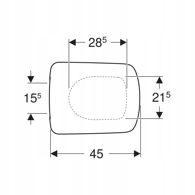 GEBERIT Deska sedesowa SELNOVA SQUARE mocowanie od dołu 500.332.01.1 48h