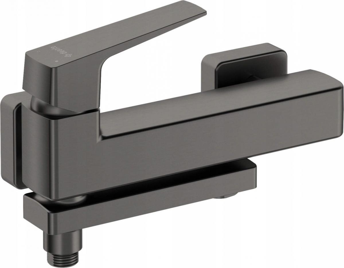 DEANTE Bateria wannowa Blur, titanium, ścienna - ze składaną wylewką