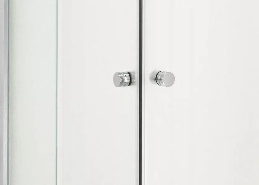 INVENA KABINA NATRYSK. KWADRAT.PARLA 80X80 PROF.CHROM SZKŁO MROŻONE